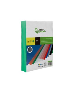 Tapa encuadernacion liderpapel polipropileno a4 0.5 mm verde translucido paquete de 100 unidades