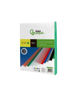 Tapa encuadernacion liderpapel polipropileno a4 0.5 mm verde translucido paquete de 100 unidades