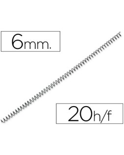 Espiral metalico yosan negro paso 64 5:1 6 mm calibre 1,00 mm