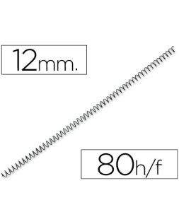 Espiral metalico yosan negro paso 64 5:1 12 mm calibre 1,00 mm