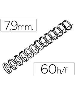 Espiral wire 3:1 7,9 mm n.5 negro capacidad 60 hojas caja de 100 unidades