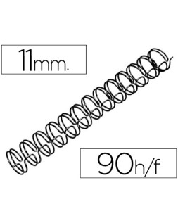 Espiral wire 3:1 11 mm n.7 negro capacidad 90 hojas caja de 100 unidades