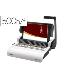 Encuadernadora manual para canutillo fellowes pulsar+300 perfora 20 hojas tamaño din a4encuaderna hasta 300 hojas