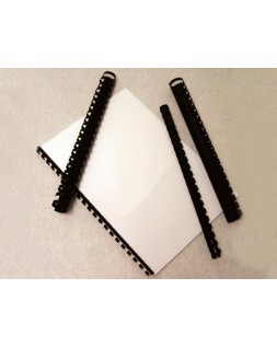 Canutillo q-connect redondo 10 mm plastico negro capacidad 95 hojas caja de 100 unidades