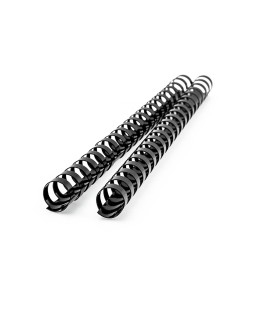 Canutillo q-connect redondo 18 mm plastico negro capacidad 160 hojas caja de 50 unidades