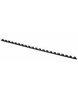 Canutillo q-connect redondo 6 mm plastico negro capacidad 20 hojas caja de 100 unidades