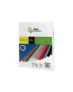 Tapa encuadernacion liderpapel polipropileno a4 0.5mm incolor translucidas paquete de 100 unidades
