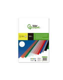 Tapa encuadernacion liderpapel polipropileno rayado a4 0.5mm transparente paquete de 100 unidades