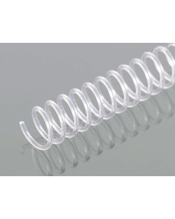 Espiral plastico q-connect transparente 32 5:1 10mm 1,8mm caja de 100 unidades
