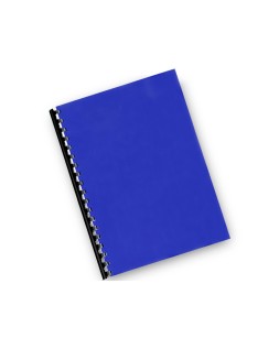 Tapa de encuadernacion q-connect pvc din a4 opaca azul 180 micras caja de 100 unidades