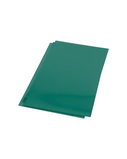 Tapa de encuadernacion q-connect pvc din a4 opaca verde 180 micras caja de 100 unidades