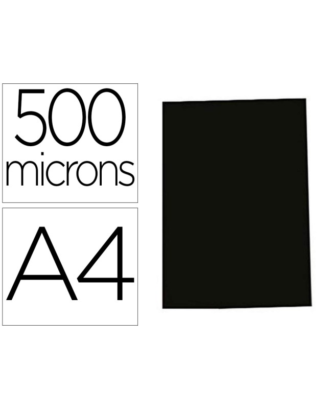 Tapa de encuadernacion gbg polipropileno polycover opaca 500 mc din a4 color negro pack de 100 unidades