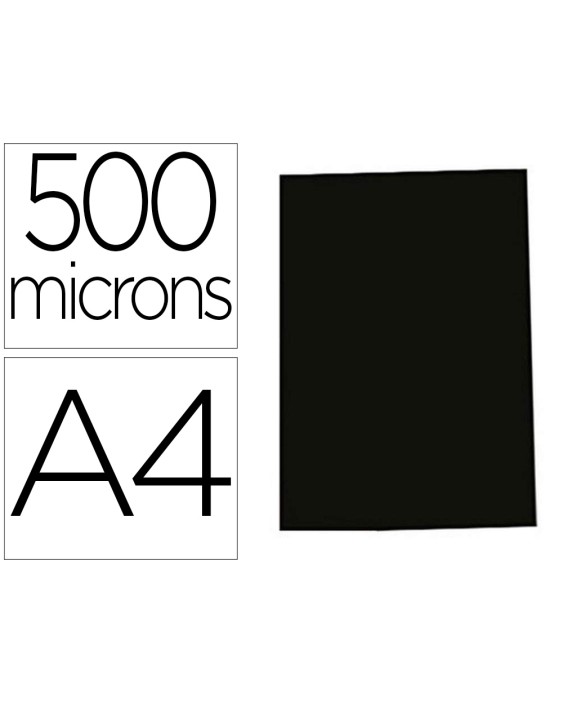 Tapa de encuadernacion gbg polipropileno polycover opaca 500 mc din a4 color negro pack de 100 unidades