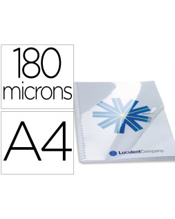 Tapa de encuadernacion gbg pvc cristal transparente 180 mc din a4 pack de 100 unidades