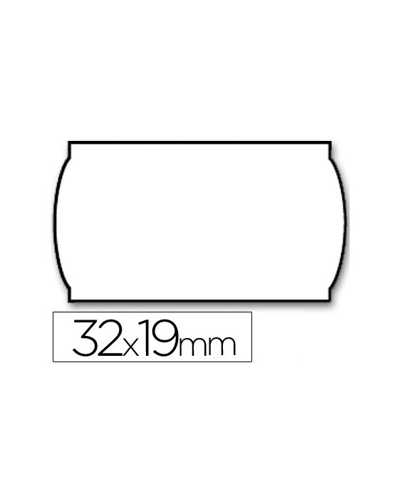 Etiquetas meto onduladas 32x19 mm blanca adh.2 rollo 1000 etiquetas