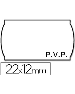 Etiquetas meto onduladas 22x12 mm pvp blanca adh.2 rollo 1500 etiquetas