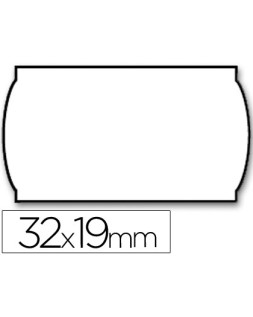 Etiquetas meto onduladas 32x19 mm lisa removible blanca rollo 1000 etiquetas