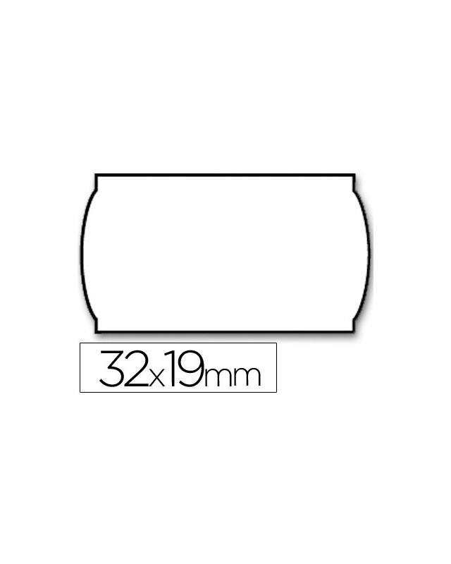 Etiquetas meto onduladas 32x19 mm lisa removible blanca rollo 1000 etiquetas