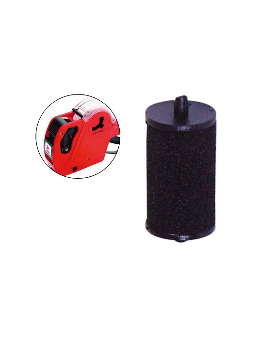 Rodillo entintador q-connect 20 mm tinta color negro para etiquetadora q-connect kf00712