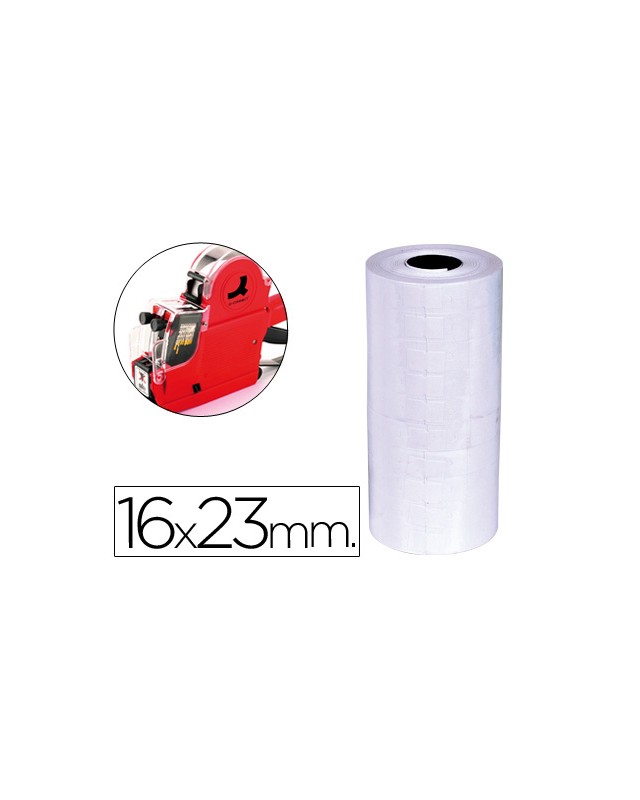 Etiquetas q-connect blanca 16x23 mm lisa rollo 700 etiquetas para etiquetadora q-connect kf00711