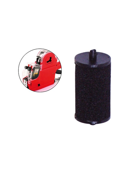 Rodillo entintador q-connect 18 mm tinta color negro para etiquetadora q-connect kf00711