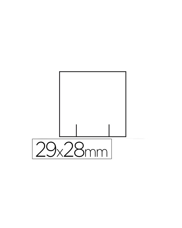 Etiquetas meto blanca 29x28 mm troquelada rollo de 700 etiquetas