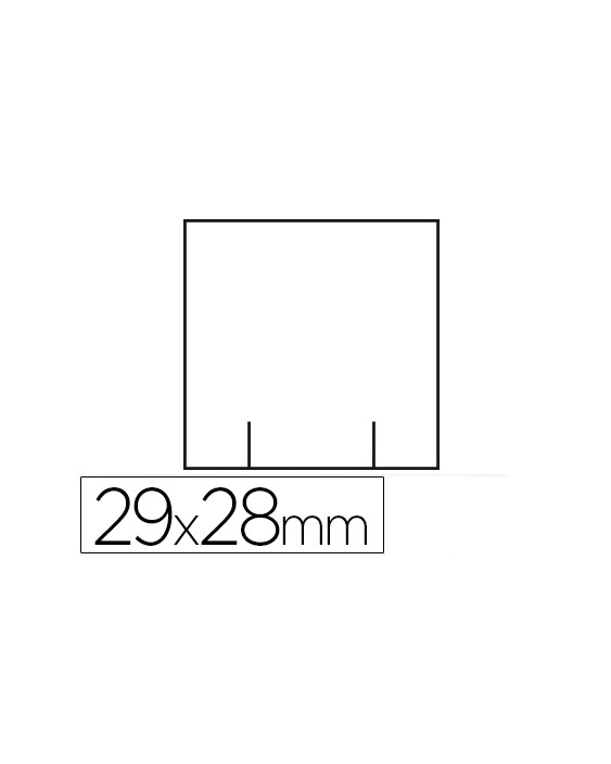Etiquetas meto blanca 29x28 mm troquelada rollo de 700 etiquetas