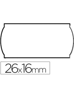 Etiquetas meto onduladas 26x16 mm blanca adh.4 (fuerte) rollo de 1200 etiquetas