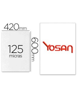 Bolsa de plastificar yosan brillo 420 x 600 mm 125 mc din a2 caja de 50 unidades