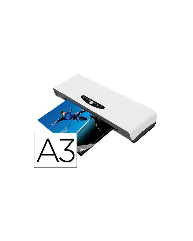 Plastificadora q-connect din a3 alto rendimiento frio/ caliente cuatro rodillos hasta 250 mc