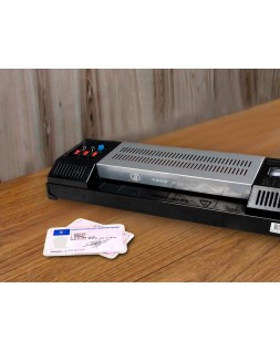 Plastificadora q-connect kf16918 profesional rugerizada caliente din a3 cuatro rodillos hasta 200 mc