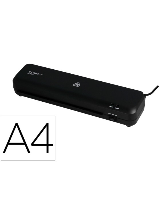 Plastificadora q-connect compacta kf19061 din a4 plastificado caliente/frio luces ready/power 2 rodillos