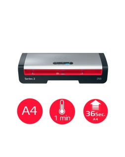 Plastificadora gbc 250 office din a4 apagado automatico 2 rodillos hasta 125 micras