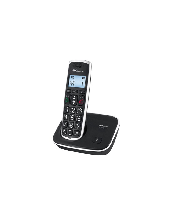 Telefono inalambrico spc telecom 7608n teclas digitos y pantalla extra grandes compatible audifonos