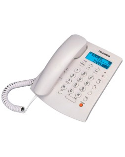 Telefono daewoo sobremesa pantalla retroiluminada manos libres color blanco