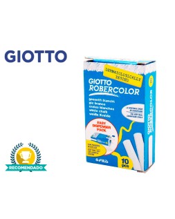 Tiza blanca antipolvo robercolor caja de 10 unidades
