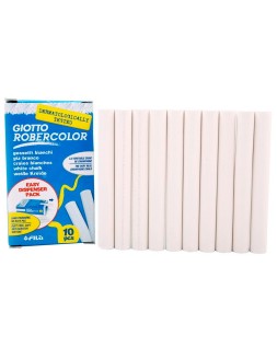 Tiza blanca antipolvo robercolor caja de 10 unidades