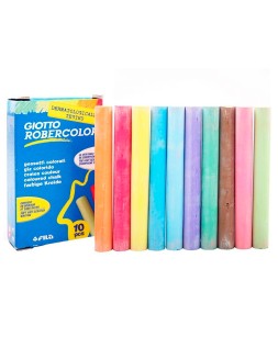 Tiza color antipolvo robercolor caja de 10 unidades