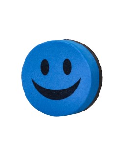 Borrador liderpapel pizarra blanca redondo 5 cm diametro magnetico cara smiley colores surtidos