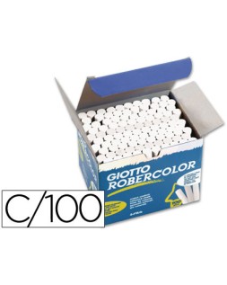 Tiza blanca antipolvo robercolor caja de 100 unidades