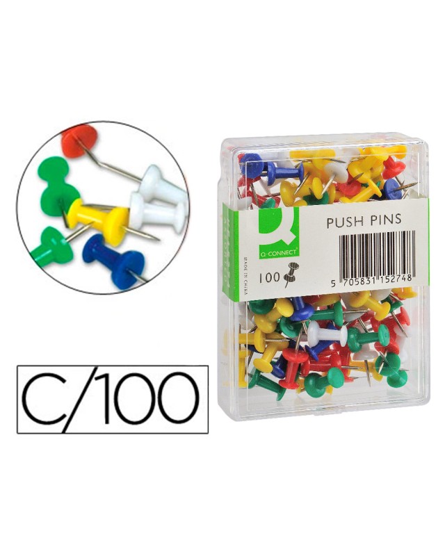 Señalizador de planos q-connect caja de 100 unidades colores surtidos