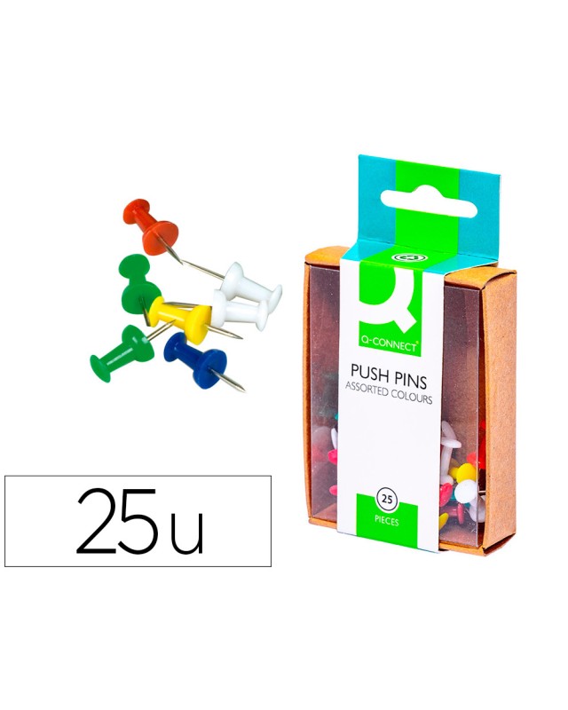 Señalizador de planos q-connect caja de 25 unidades colores surtidos