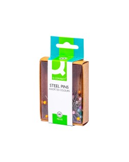 Aguja señalizadora q-connect caja de 80 unidades colores surtidos