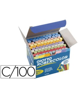 Tiza color antipolvo robercolor caja de 100 unidades colores surtidos