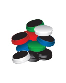 Iman para sujecion q-connect ideal para pizarras magneticas25 mm colores surtidos caja de 10 unidades