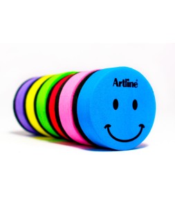 Borrador artline pizarra blanca redondo magnetico cara smiley colores surtidos