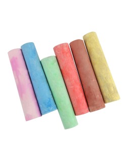 Tiza color liderpapel para suelo caja de 6 unidades colores surtidos