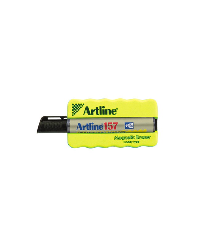 Borrador artline pizarra blanca magnetico con rotulador ek-157 negro