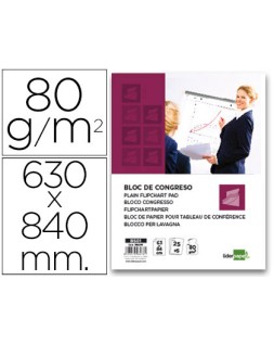 Bloc congreso liderpapel liso 630x840 mm 25+5 hojas 80 g