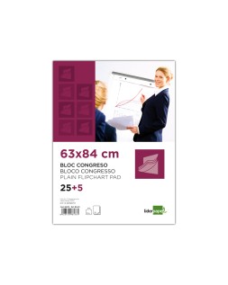 Bloc congreso liderpapel liso 630x840 mm 25+5 hojas 80 g